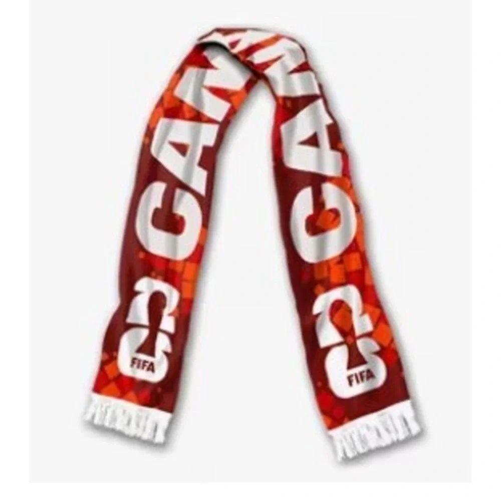 FIFA World Cup 2026 Canada Soccer Scarf Red Thin Decorative New